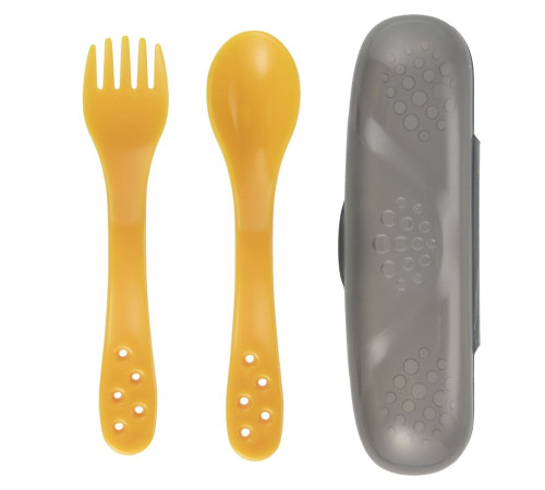 Canpol babies Набір столових приборів в футлярі - жовтий