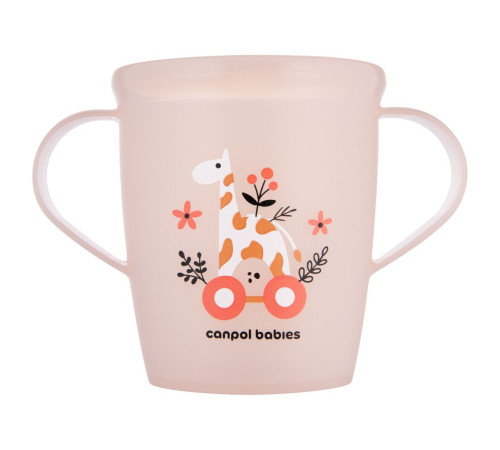 Дитяча кружка з ручками Canpol babies TOYS , 250 мл - рожева