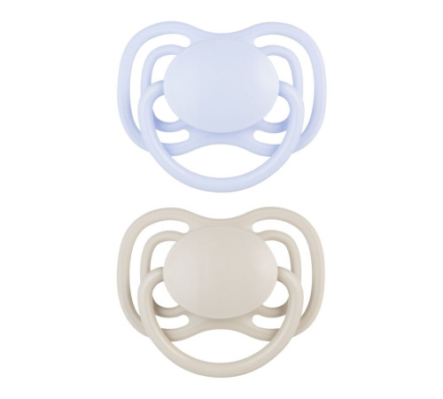 Пустушка силіконова симетрична Canpol babies 6-18 міс DENTAL AIR 2 шт. - блакитна