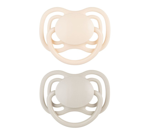 Пустушка силіконова симетрична Canpol babies 6-18 міс DENTAL AIR 2 шт. - бежева