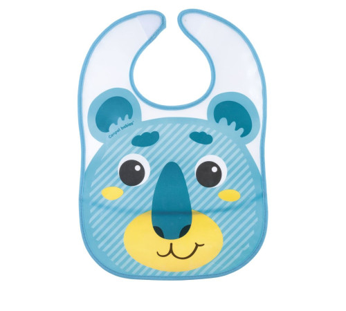 Canpol babies Слинявчик пластмасовий з кишенькою Hello Little - бірюзовий