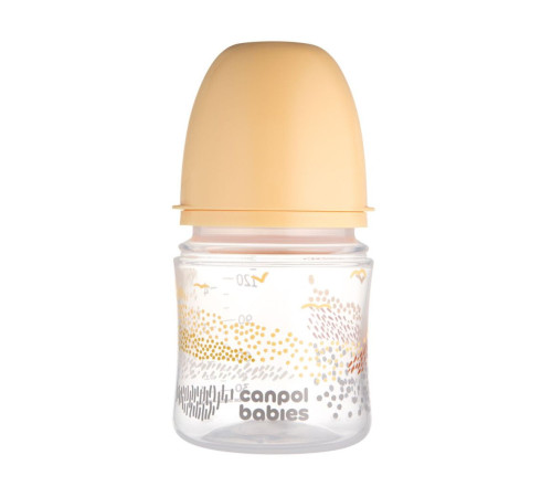 Canpol babies Пляшка антиколікова з широким отвором 120 мл Easystart MOUNTAINS - бежева