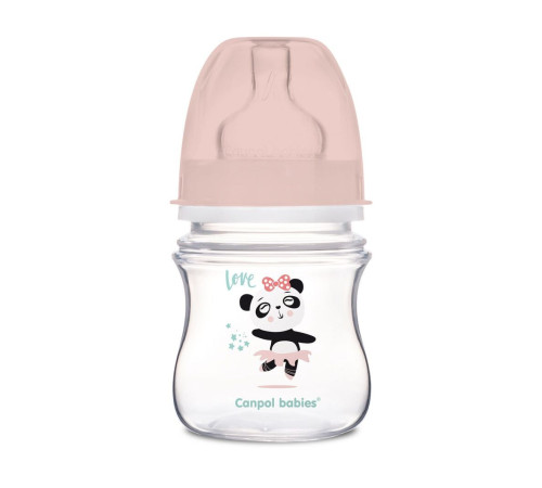 Пляшка з широким отвором антиколікова Easystart 120 мл рожева