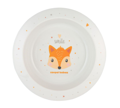 Canpol babies Мисочка пластикова CUTE ANIMALS - помаранчева