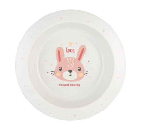 Canpol babies Мисочка пластикова CUTE ANIMALS - рожева