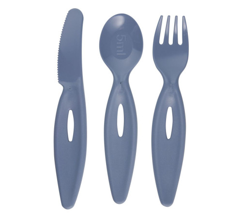 Набір столових приборів (виделка+ніж+ложка) - блакитний