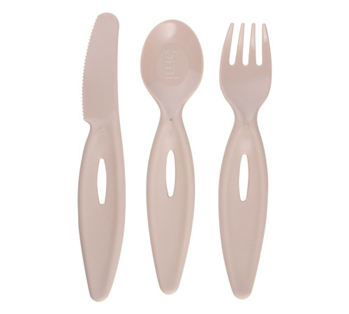 Набір столових приборів (виделка+ніж+ложка) - рожевий