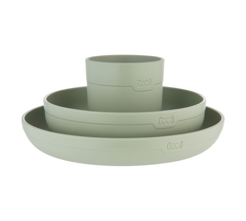 Набір посуду з кружкою LOVI Pistachio
