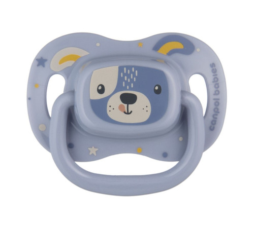 Canpol babies Пустушка силіконова симетрична 0-6 міс CUTE ANIMALS - блакитний