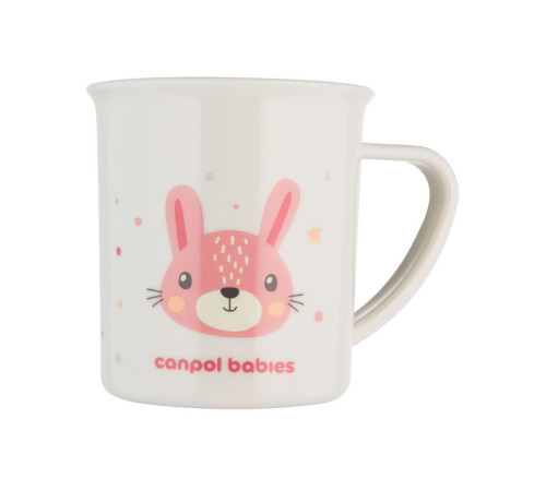 Кружка пластикова Canpol babies CUTE ANIMALS, 170 мл  - рожева