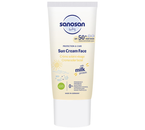 Sanosan Baby Дитячий сонцезахисний крем для обличчя SPF 50+, 30 мл