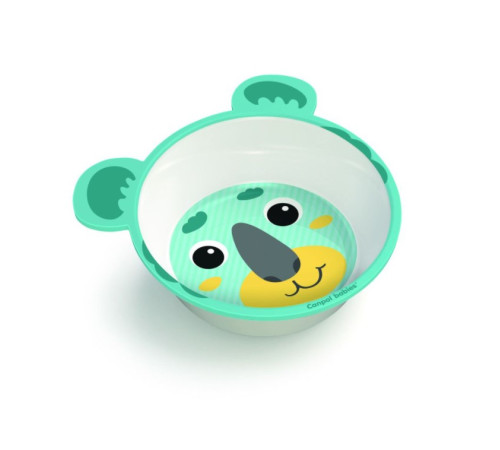 Глибока тарілка з меламіну з вушками Canpol babies з антиковзаючим дном