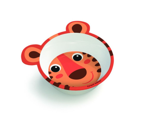 Глибока тарілка з меламіну з вушками Canpol babies з антиковзаючим дном