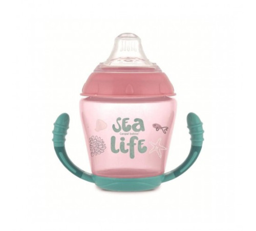 Кружка-непроливайка Canpol babies Sea Life, з силіконовим носиком, 9 +, 230 мл, рожева