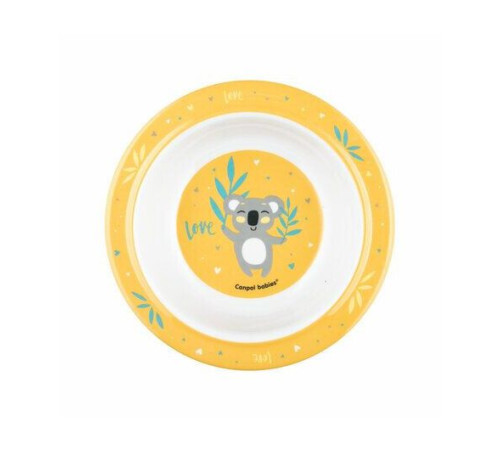 Тарiлка Canpol babies з меламiну на присосцi 270 мл EXOTIC ANIMALS - жовта