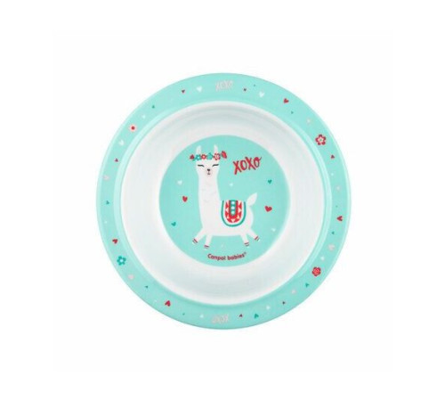 Тарiлка Canpol babies з меламiну на присосцi 270 мл EXOTIC ANIMALS - бірюзова