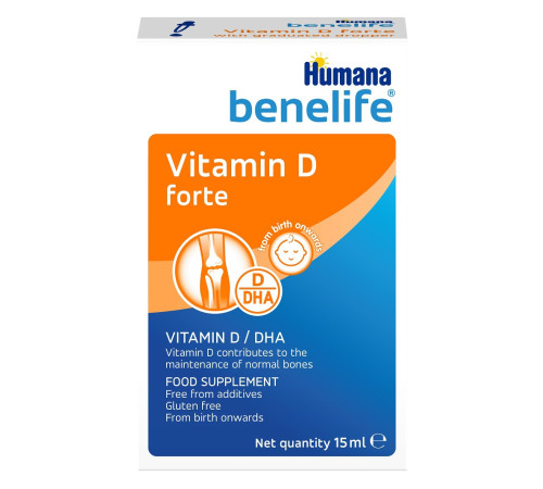 Humana Benelife D3 400 МО+ DHA, 15 мл