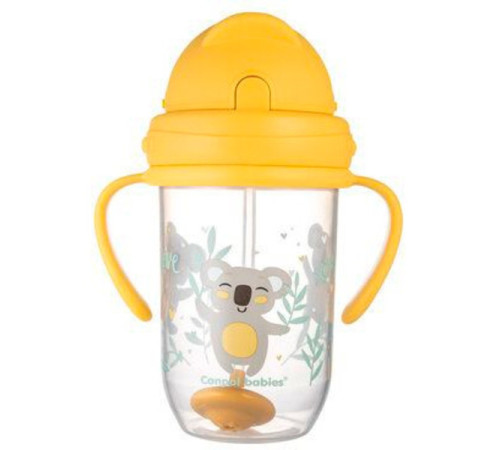 Canpol babies Кружка непроливайка з трубочкою і обтяжувачем 270 мл EXOTIC ANIMALS - жовта