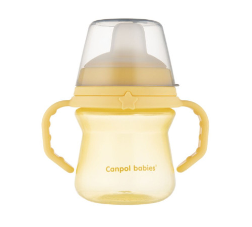 Canpol babies Кружка тренувальна з силіконовим носиком FirstCup 150 мл - жовта
