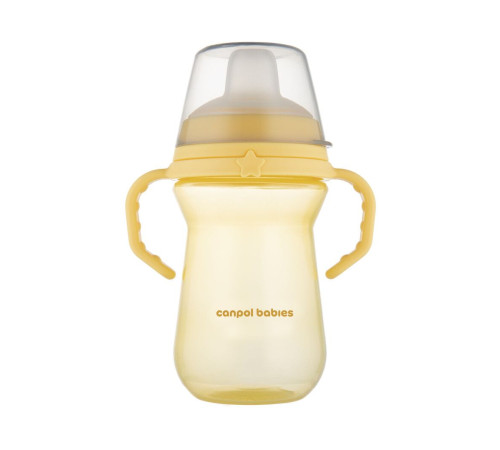 Canpol babies Кружка тренувальна з силіконовим носиком FirstCup 250 мл - жовта