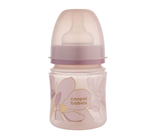 Canpol babies Пляшка антиколікова з широким отвором 120 мл Easystart GOLD - рожева