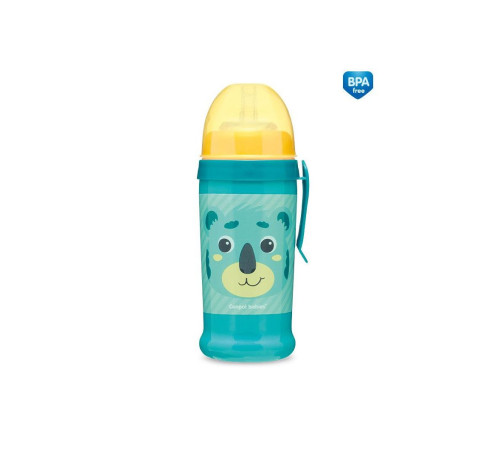 Бідончик з силіконовою насадкою Hello Little коала (бірюзовий) 350 мл