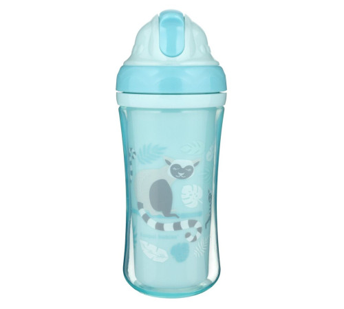Canpol babies Бідончик з силіконовою трубочкою подвійна стінка 260 мл - лемур 12+