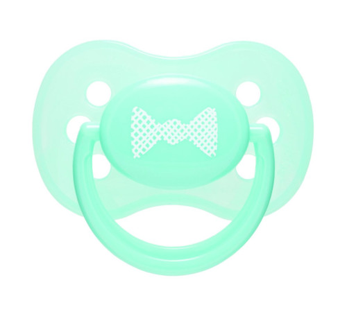 Пустушка силіконова кругла 0-6 міс Pastelove (зелена)