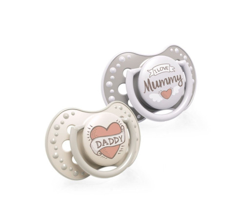 LOVI Пустушка силіконова динамічна 0-3 міс 2 шт. I love