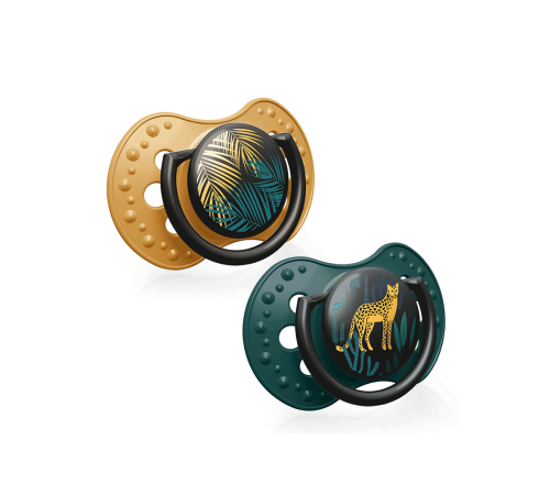 LOVI Пустушка силіконова динамічна 3-6 міс 2 шт. Jungle Vibes Boy