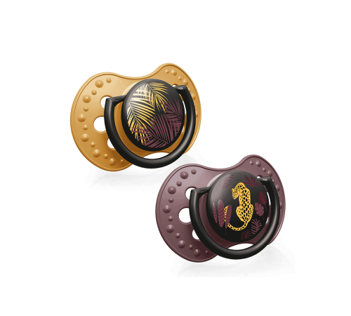 LOVI Пустушка силіконова динамічна 3-6 міс 2 шт. Jungle Vibes Girl