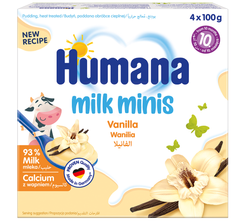 Пудинг Humana ванільний, 4 x 100 г