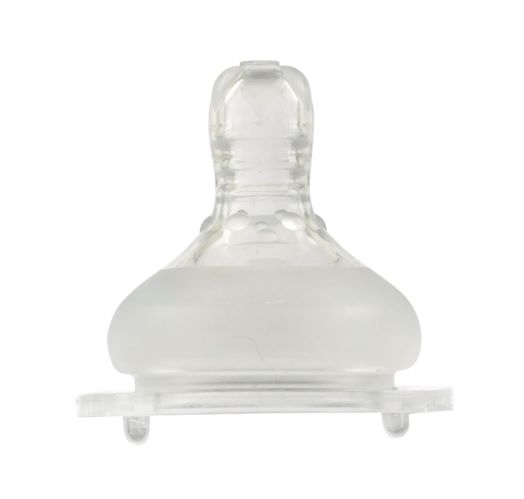 Соска силіконова антиколікова Baby Team для пляшечок з широким горлом, повільний потік, 0 міс+, 1 шт.