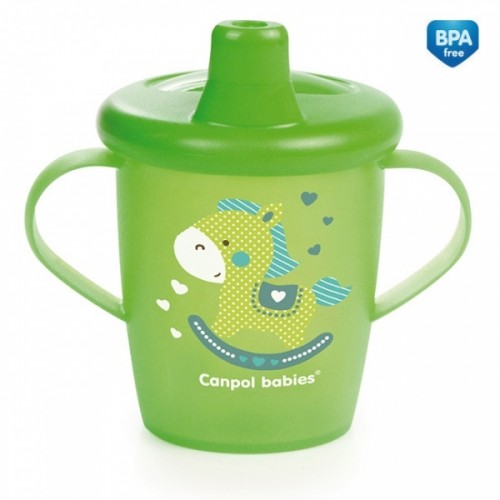 Чашка-непроливайка Canpol babies Toys, 9 +, 250 мл, зеленая