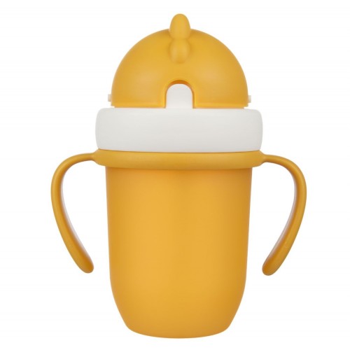 Поїльник із силіконовою трубочкою Canpol Babies Matte Pastels, 9 +,  210 мл, жовтий