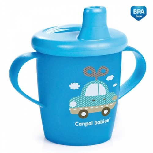 Чашка-непроливайка Canpol babies Toys, 9 +, 250 мл, синяя