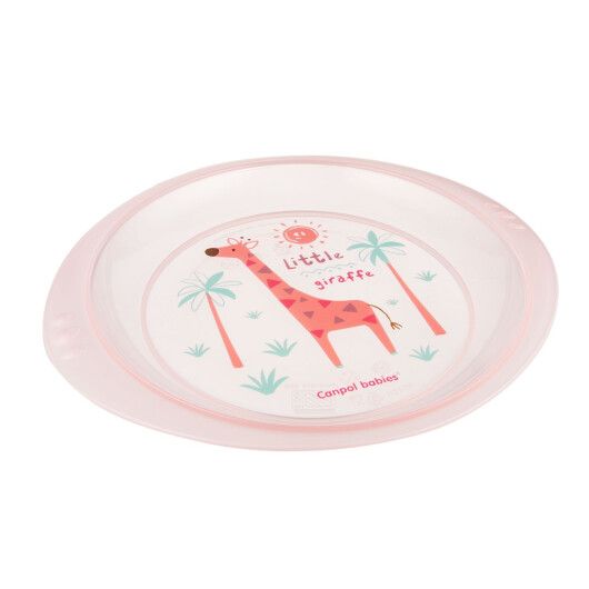 Тарелка пластиковая Canpol babies, розовая